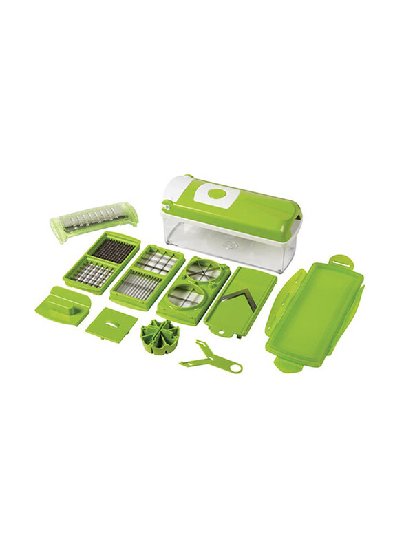 

Generic 11-Piece Fruit and Vegetable Chopper and Slicer Set, White/Green