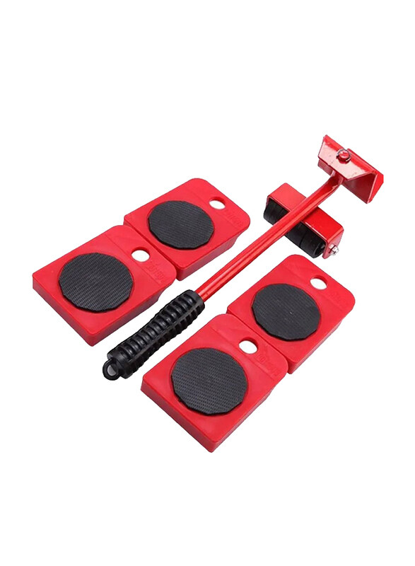 

Dubaigallery Furniture Mover Universal Wheel Heavy Furniture Roller Moving Tools Set, Red