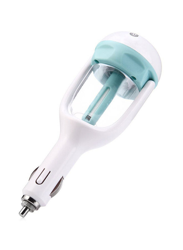

Generic Mini Aroma Car Humidifier, White/Blue