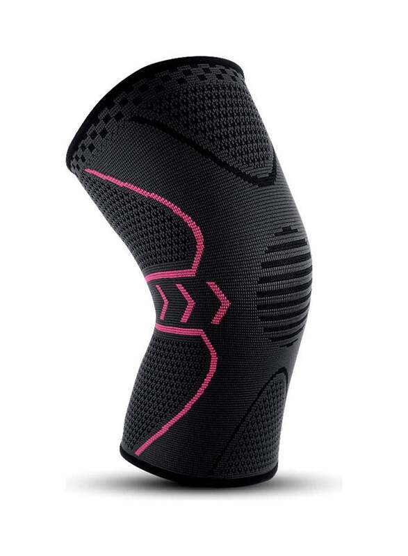 

Generic Knee Protector for Fitness Running Cycling Mountaineering Elastic Knee Support, Large, Black/Pink