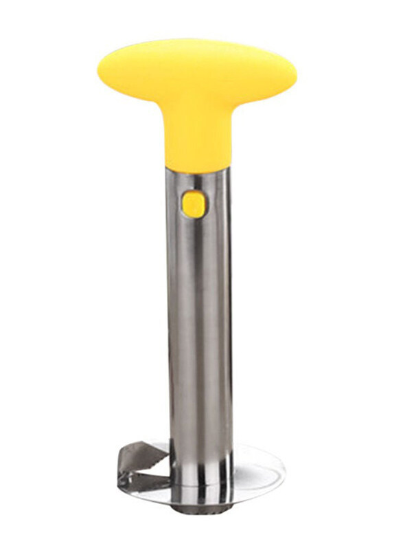 

Generic Stainless-Steel Pineapple Corer & Slicer, Yellow/Silver