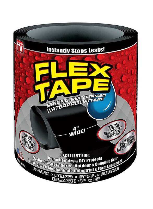 

Flex Tape 5inch Fiberfix Waterproof Pipe Tape, H20414B-1, Black