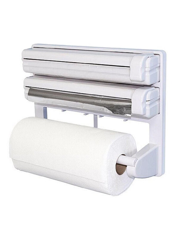 

Generic Kitchen Paper Foil & Cling Wrap Dispenser, White