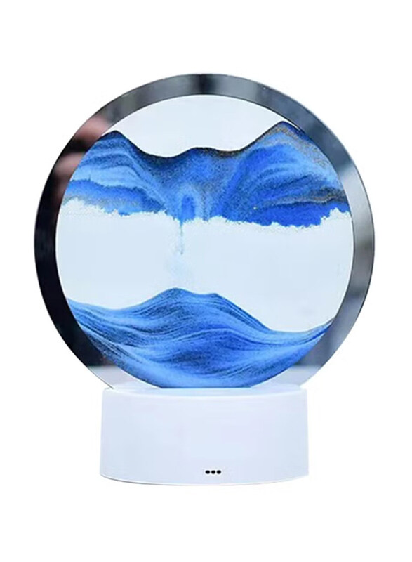 

Generic 3D Dynamic Sand Art Liquid Motion Earth Table Lamp, Blue