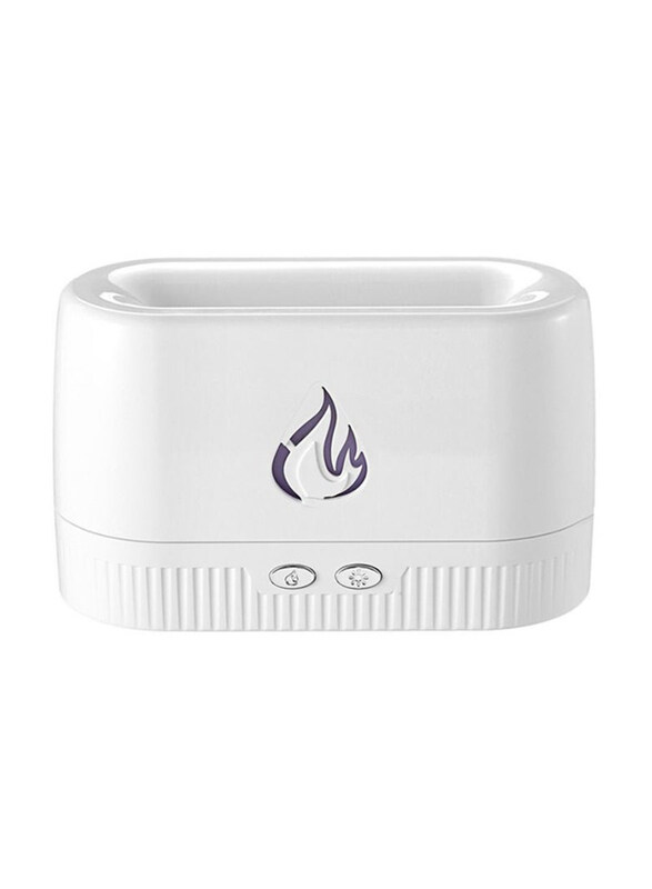 

Generic Flame Shape Aroma Atmosphere Diffuser Portable-Noiseless Humidifier, White