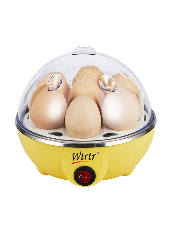 

Wtrtr 7 Egg Boiler Multifunctional Rapid Electric Egg Cooker, Yellow/White