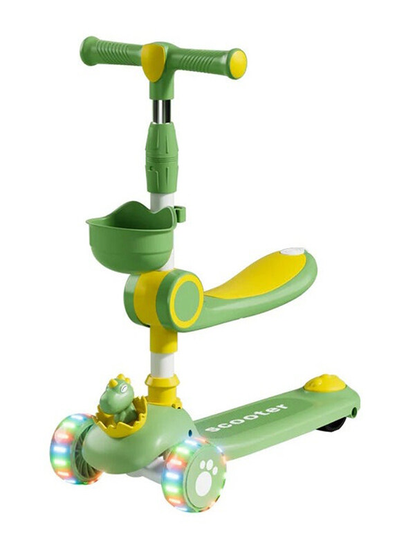

Generic 2 IN 1 Children's Balancing Car 3 Wheel Kick Scooter for Kids Folding Pedal Scooters Outdoor and Indoor Ride-on Toys, Green