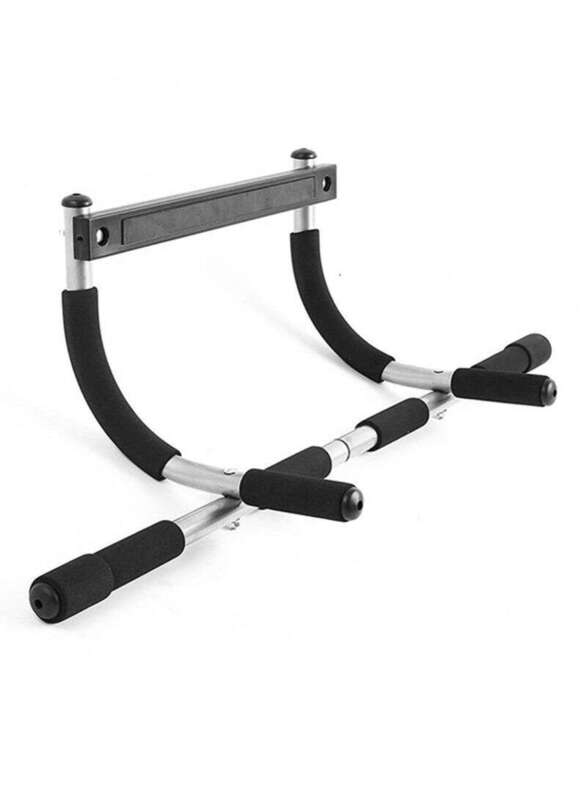 Multi-Functional Pull Up Exercise Door Bar, Grey/Black