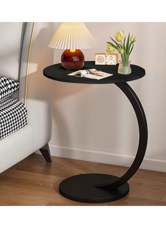 

DubaiGallery Small Modern Corner Table, Black