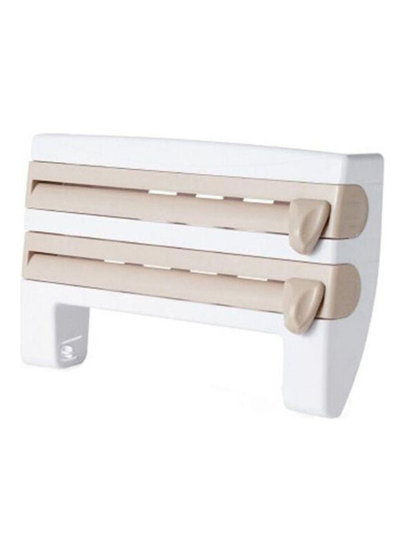 

Generic Wall Mounted Roll Dispenser, White/Beige