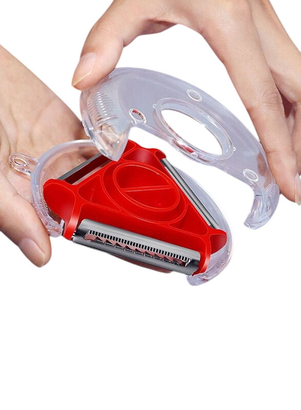 

DubaiGallery 3-in-1 Vegetable and Fruit Peeler, Red