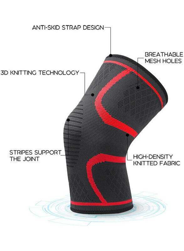 

Generic Knee Pad Protective Joint Relieve Pain, 2 Piece, Small, Black/Red