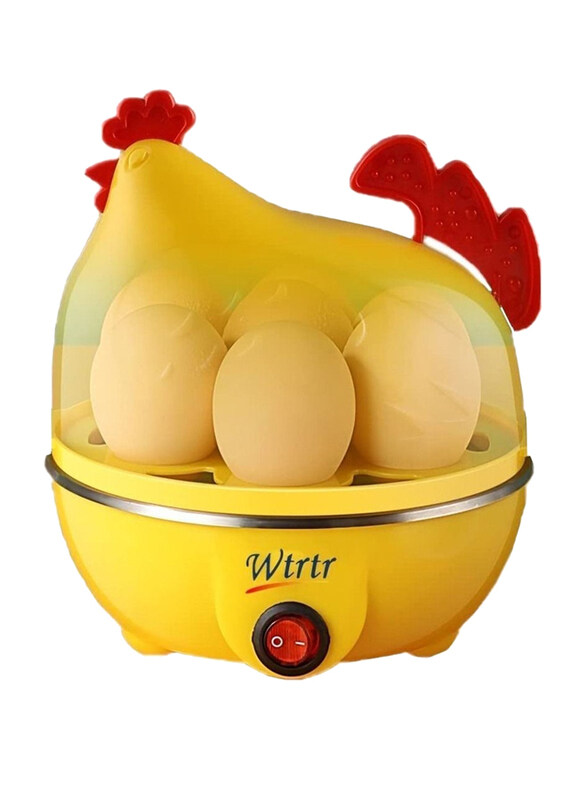 

Wtrtr Electric Boiled Egg Cooker, 7 Eggs Capacity, 350W, Yellow