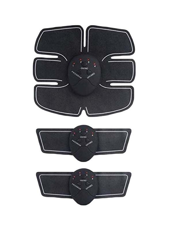 Abdominal Electronic Body Massager Device Set, 3 Pieces, Black