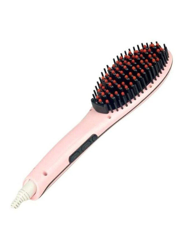 

Generic Hair Straightening Brush, Pink/Black