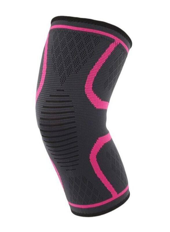 

Generic Non-Slip Sports Protective Knit Knee Pad, X-Large, Grey/Pink