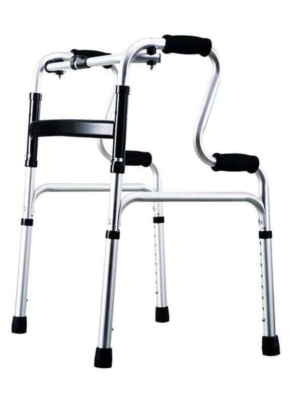 

DubaiGallery Hi Riser Folding Walking Frame, Silver/Black