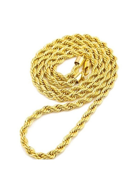 

Generic Stainless Steel Chain Necklace for Men, Gold