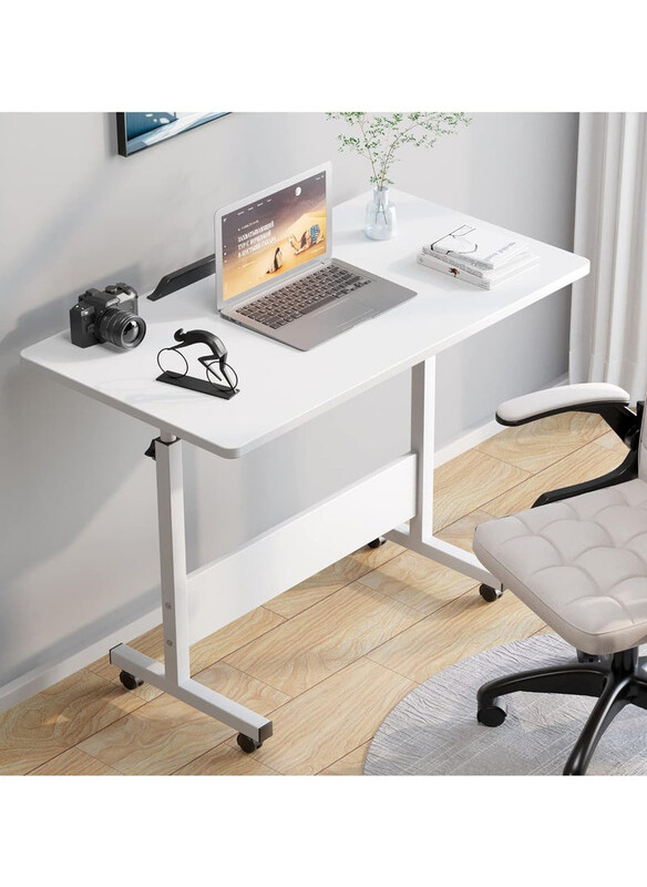 

DubaiGallery Adjustable Height Rolling Desk, White