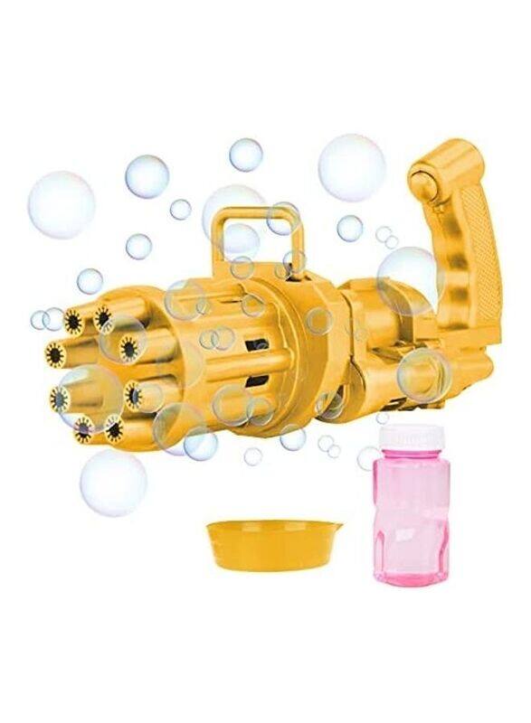 

XiuWoo Gatling Bubble Gun with Cap & Jar, Ages 3+, W9, Gold