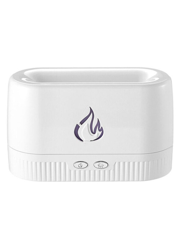 

Generic Flame Aroma Ultrasonic Cool Mist Maker Fogger Led Essential Oil 3D Effect Fire Lamp Diffuser Air Humidifier, White