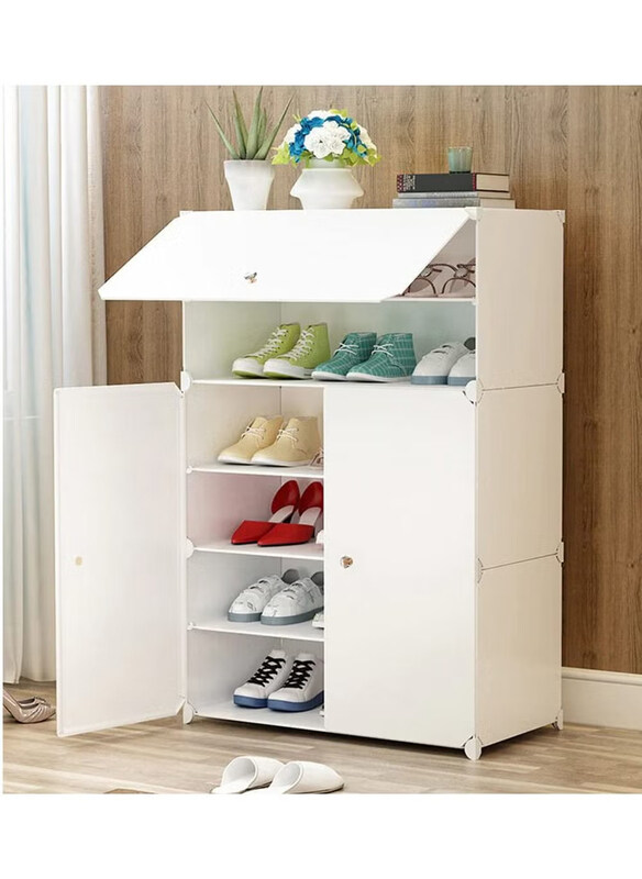 

DubaiGallery Plastic Cabinets Shoe, White
