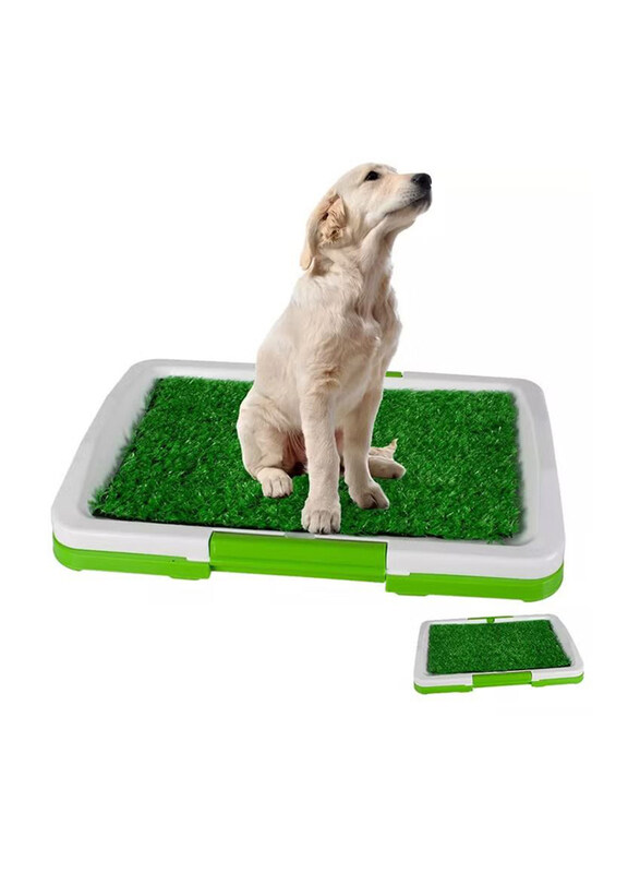 

Generic 3 Layer Synthetic Grass Pet Toilet Mesh Tray Litter Box Pad Potty for Dog Training, Green