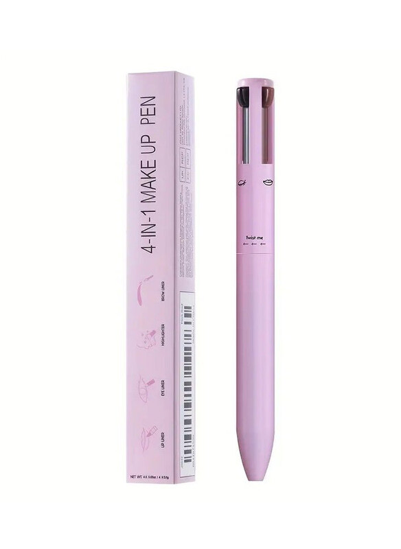 

DubaiGallery Waterproof Long Lasting 4-in-1 Easy Color Eyebrow Pencil, Pink