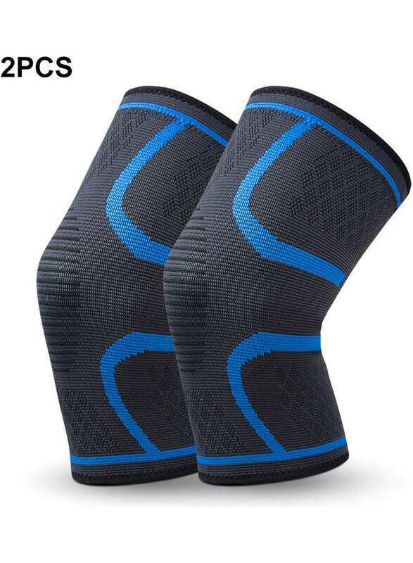 

Generic Protective Sport Joint Pain-Relief Knee Pad Set, 2-Piece, Small, Dark Blue/Black