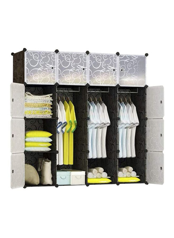 

Generic 16-Modular Detachable Closet, 147 x 47 x 147, Black/White