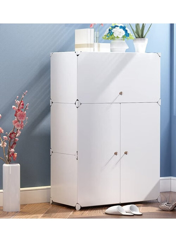 

DubaiGallery Plastic Modular Shoe Cabinet, White