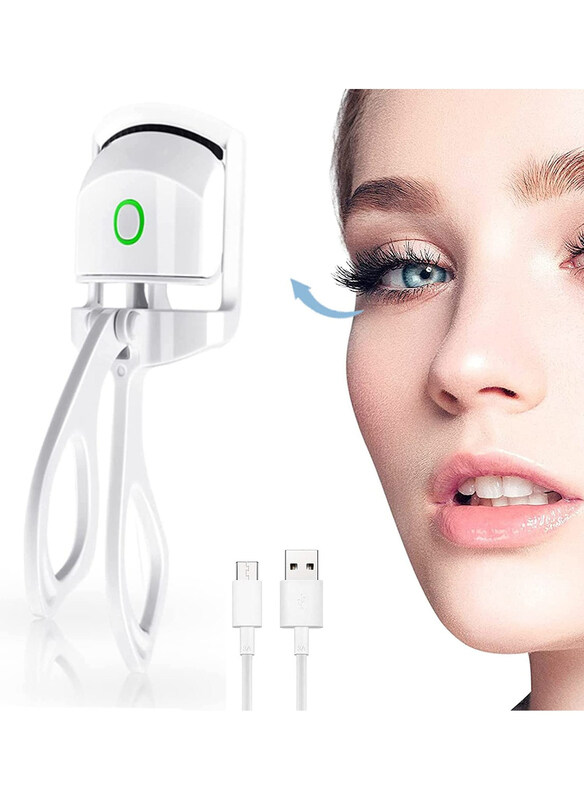 

DubaiGallery Electric Rechargeable Eyelash Curler Makeup Tool, White