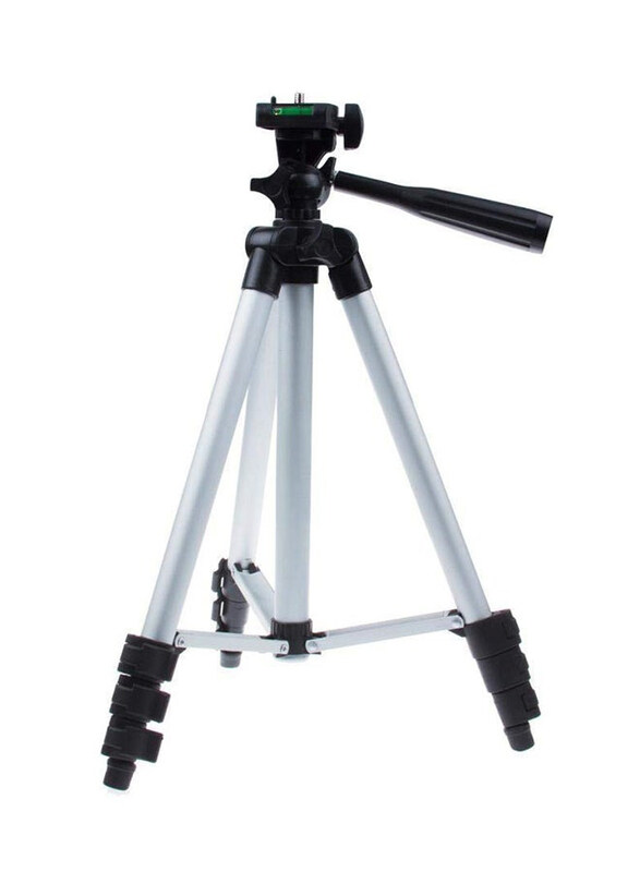 

NA Extendable Tripod with Clip Holder, Silver/Black