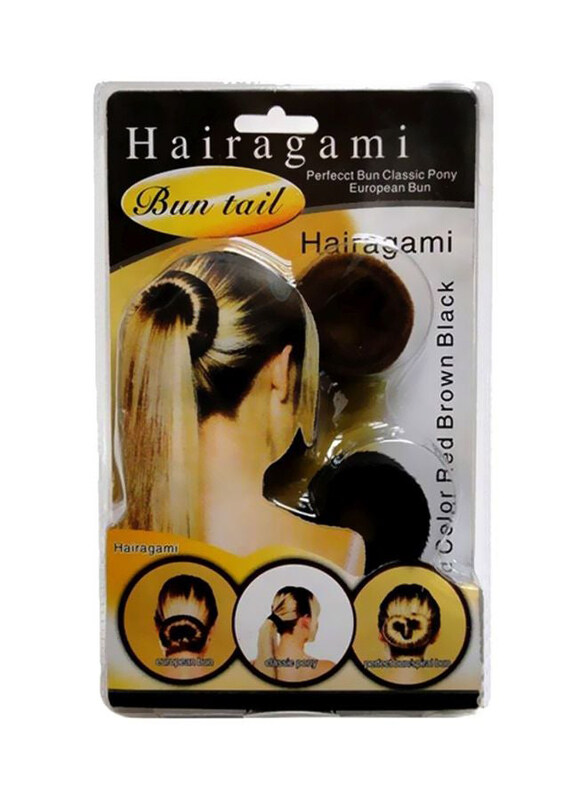 

Hairagami Bun Tail Maker for All Hair Types, 2 Pieces, Black