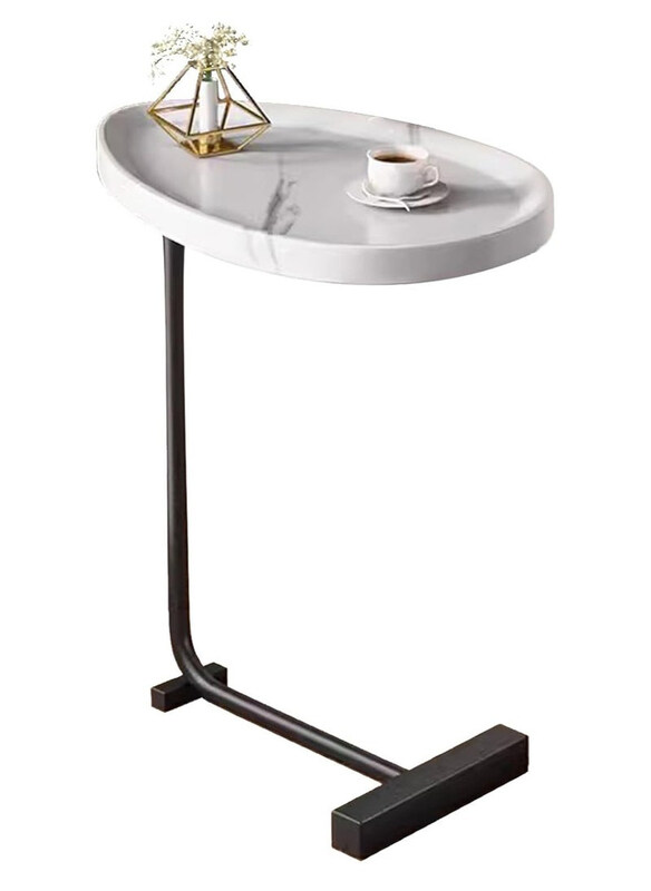 

DubaiGallery Wooden Unique Design Side Table, White/Black