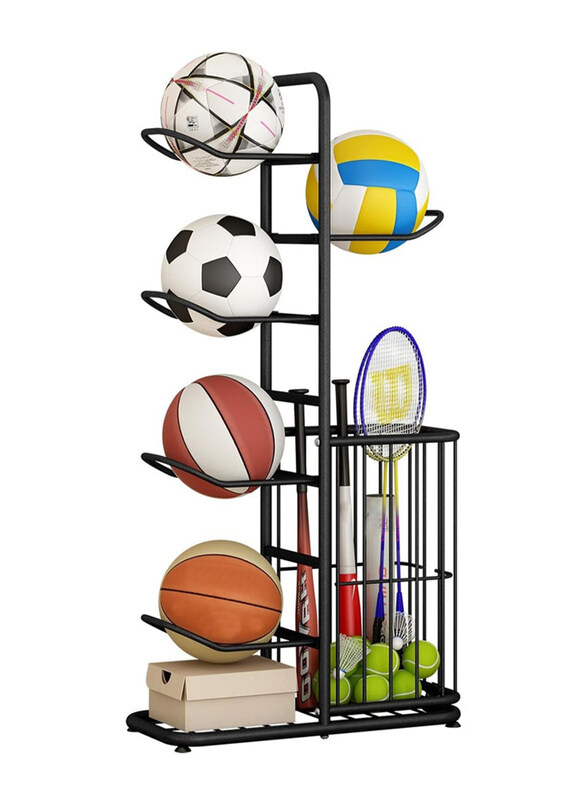 

DubaiGallery Removable 5-Tier Garage Ball Holder, Black