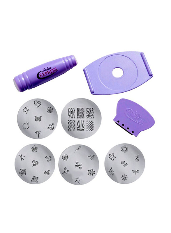 

Generic 8-Piece Nail Art Stamping Kit, Purple/Blue