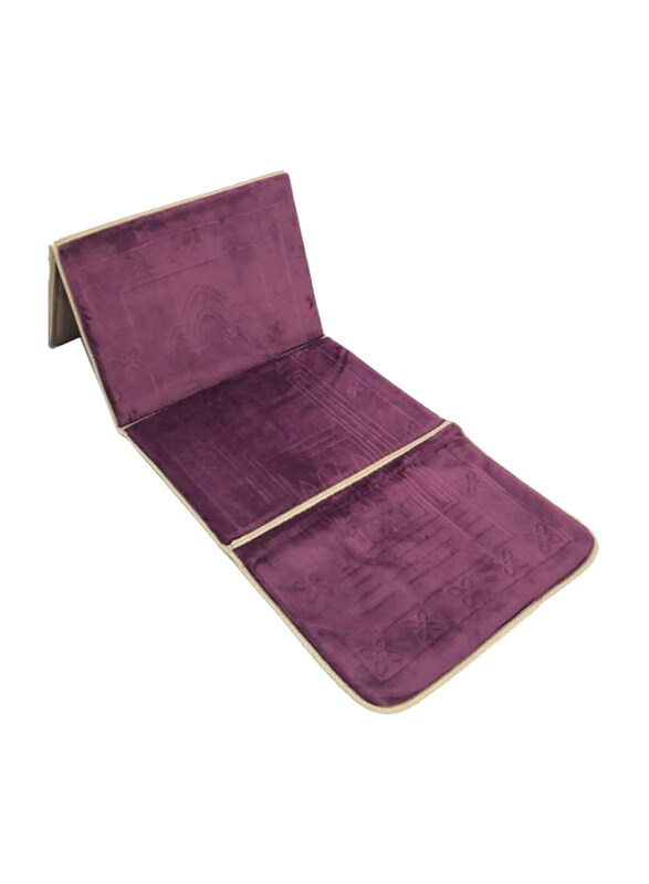 

Generic 2-In-1 Foldable Prayer Mat And Backrest, 110x54cm, Brown