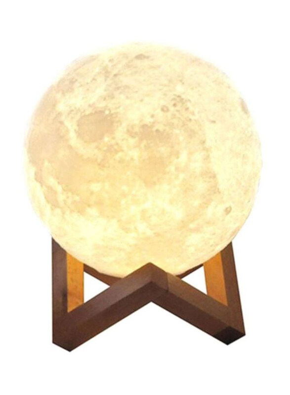 

Aibecy 3D Moon LED Light Lamp, White/Brown