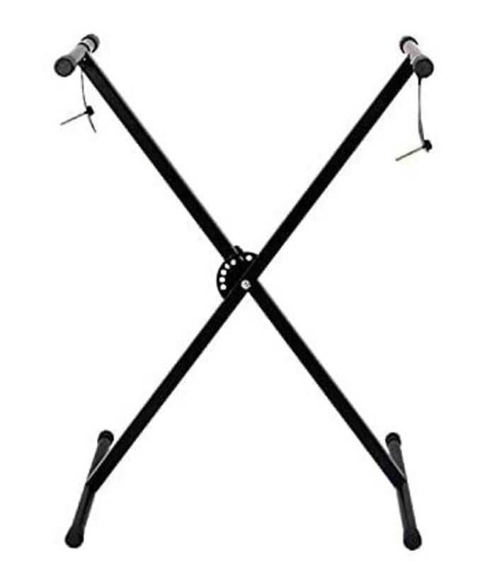 MegArya Adjustable Double X Keyboard Stand for Keyboards & Pianos, Black