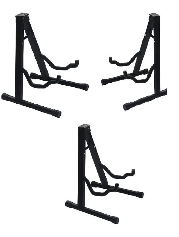 MegArya Portable A-frame Guitar Floor Stand for Acoustic Classic Guitar Stand, 5 Pieces, Black