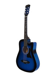 MegArya MF38 Flamingo Series Acoustic Guitar, Linden Wood Fingerboard, Blue