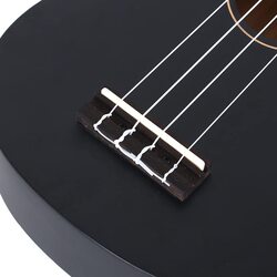 MegArya 21-inch Beginner Mahogany Wood Concert Ukulele Hawaii Kids Guitar, Black