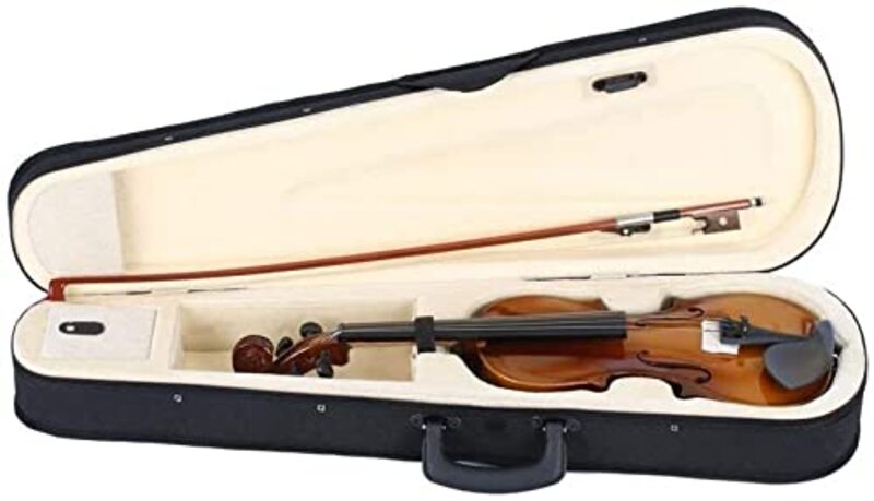 MegArya 3/4 Full-Size Violin Set for Beginner, Brown