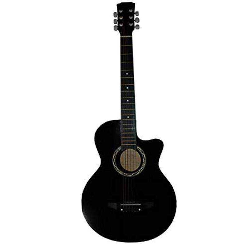 MegArya G38 Acoustic Guitar, Black