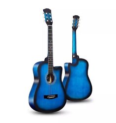 MegArya Student Acoustic Guitar Kit with Bag, Blue
