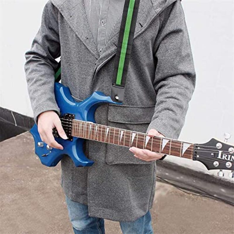 MegArya Adjustable Electric Acoustic Bass Guitar Strap Ukulele Belt, Green