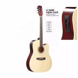 MegArya Cutaway Electro Acoustic Guitar with 4 Band EQ, Black