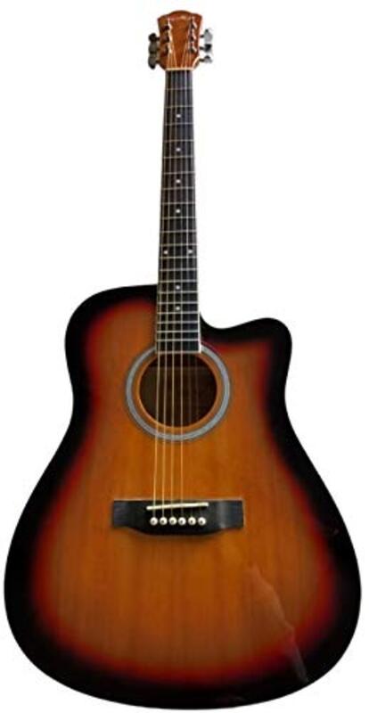 MegArya G40 Sun Burst Semi Acoustic Guitar, Brown