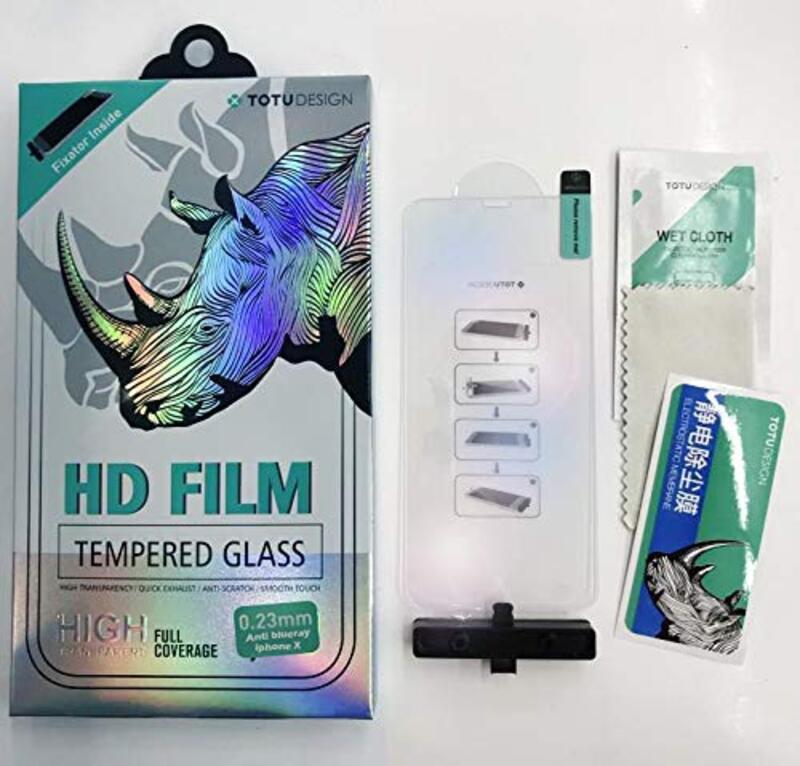 Totu Design Apple iPhone X Anti Blue Ray Tempered Glass Screen Protector, Clear